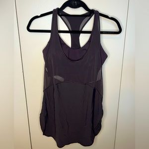 Lululemon eggplant Racerback top with built in sports bra